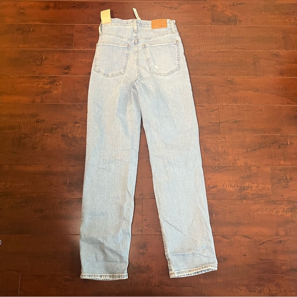 MADEWELL Denim The Perfect Vintage Straight Jean Danby Wash Knee Rip Edition 24 - Picture 6 of 12